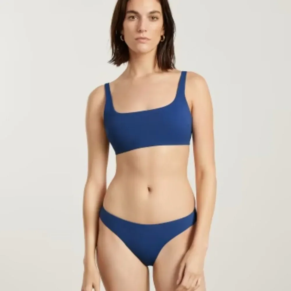 NWT Everlane Blue Dusk Bikini Bottom XS Low Rise Italian Quick Dry Class… - Picture 1 of 7